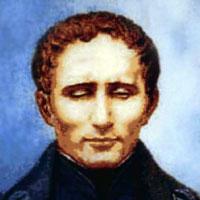 Malet portræt af Louis Braille.