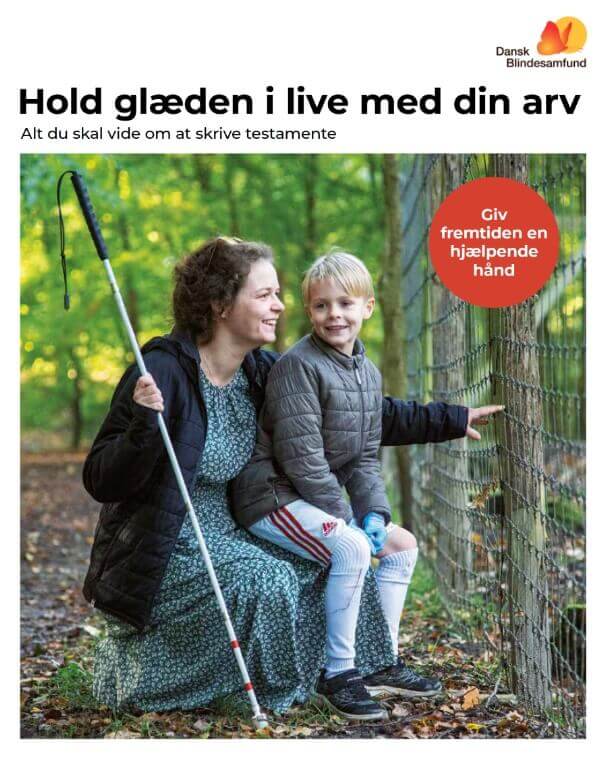 Forside til brochuren "Hold glæden i live med din arv"